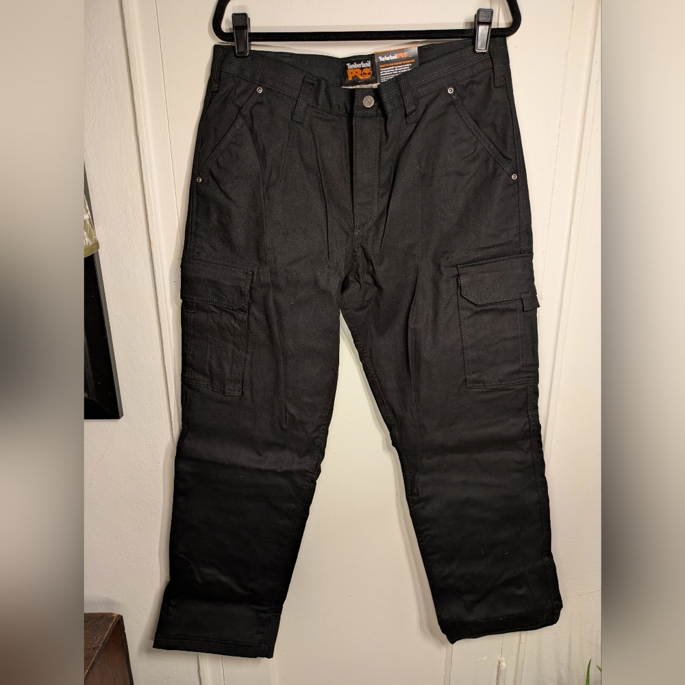 Timberland Pro Gridflex Lined Canvas Men's Black Cargo Pants 36x32